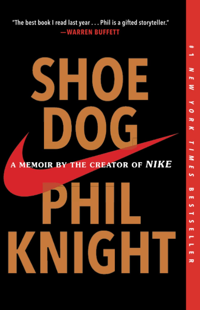 This is the cover image for Shoe Dog.