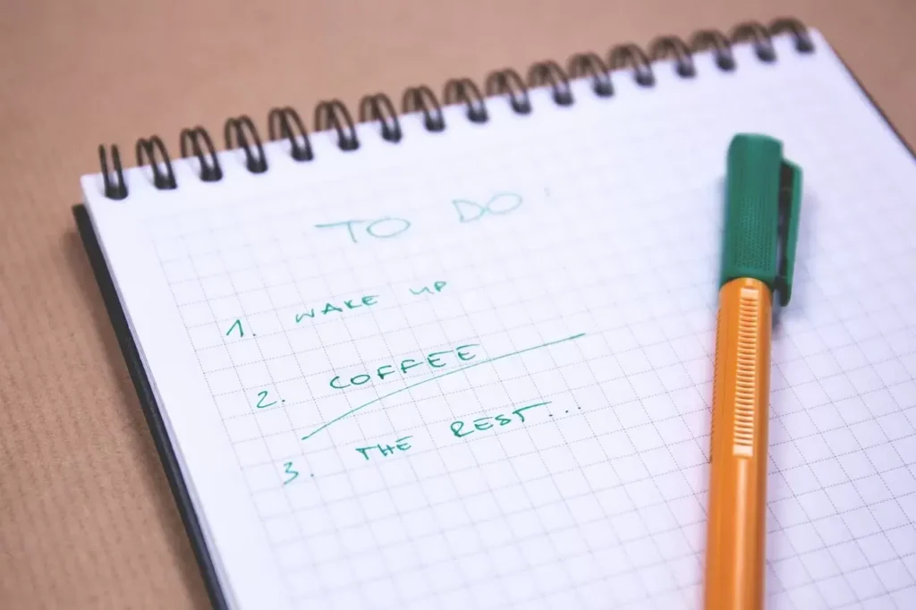 to-do list, planning, writing
